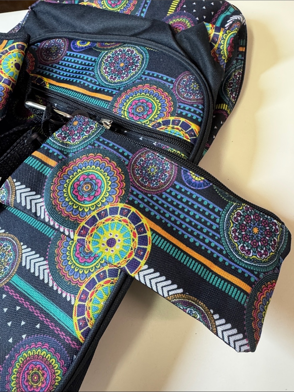 Multicolor Patterned Backpack Set - Black Base - Picture 3 of 11